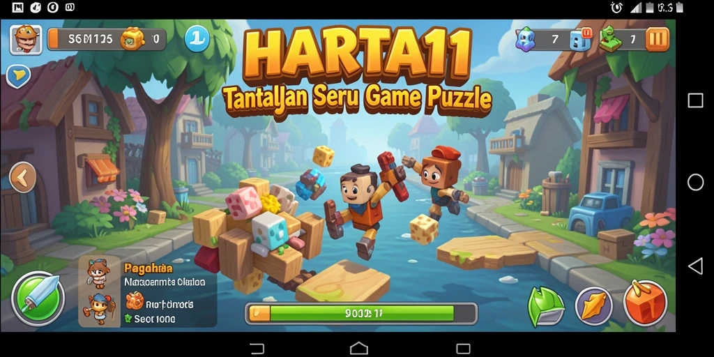 Screenshot HARTA11 menampilkan gameplay seru dengan puzzle berwarna-warni.