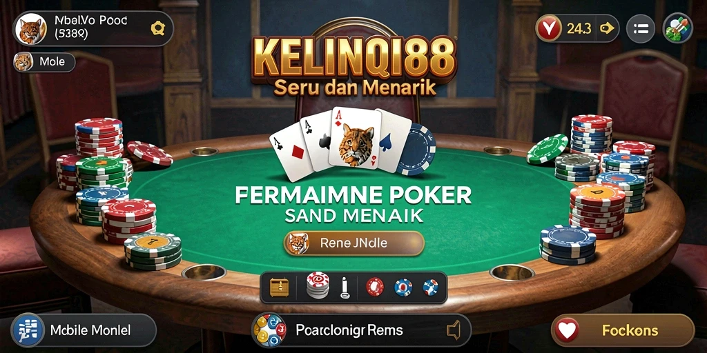 Tampilan gameplay Poker yang menarik di KELINCI88.