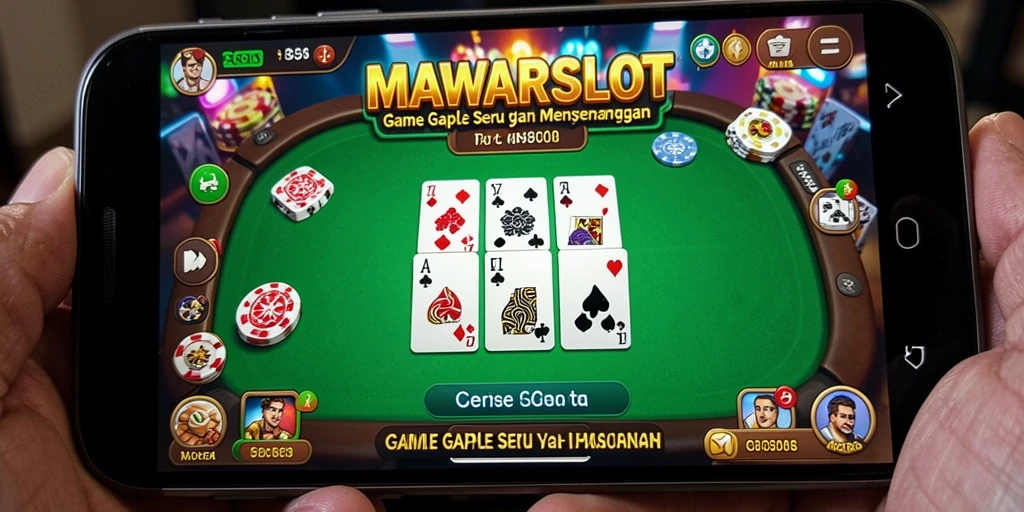 Tampilan gameplay seru MAWARSLOT saat bermain Gaple dengan teman-teman.