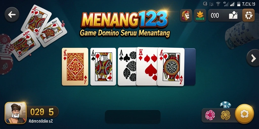 Tampilan gameplay seru dari MENANG123 saat bermain domino.