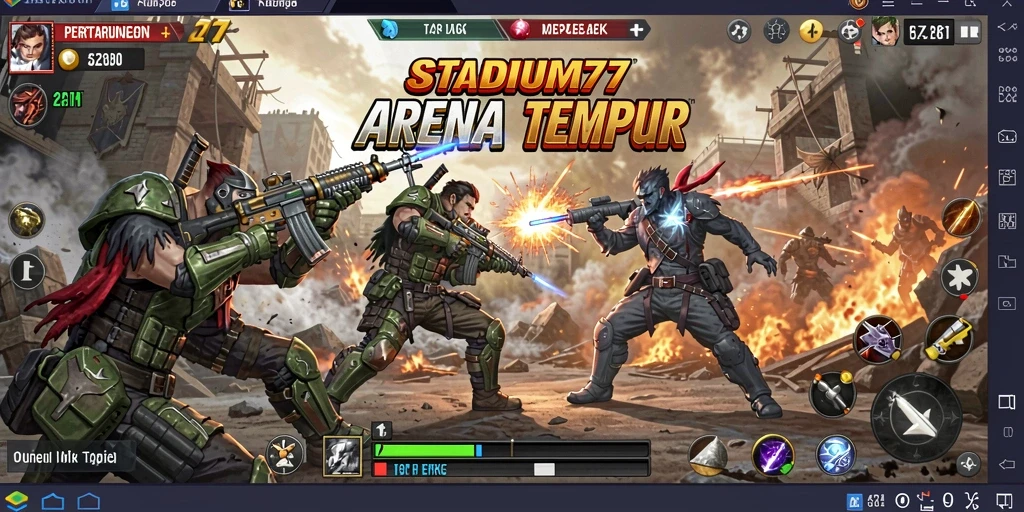 Gameplay seru STADIUM77 dengan pertarungan yang mendebarkan.
