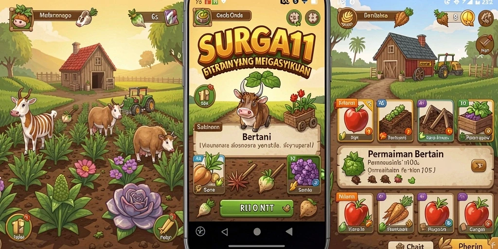 Gameplay SURGA11 menampilkan keseruan bertani yang menarik.