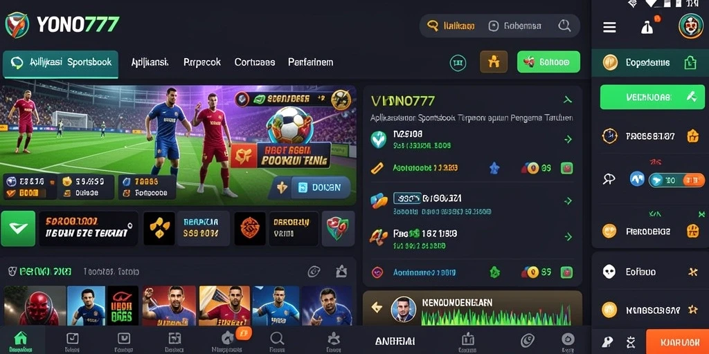 Tampilan gameplay YONO777 yang menarik dalam taruhan olahraga.